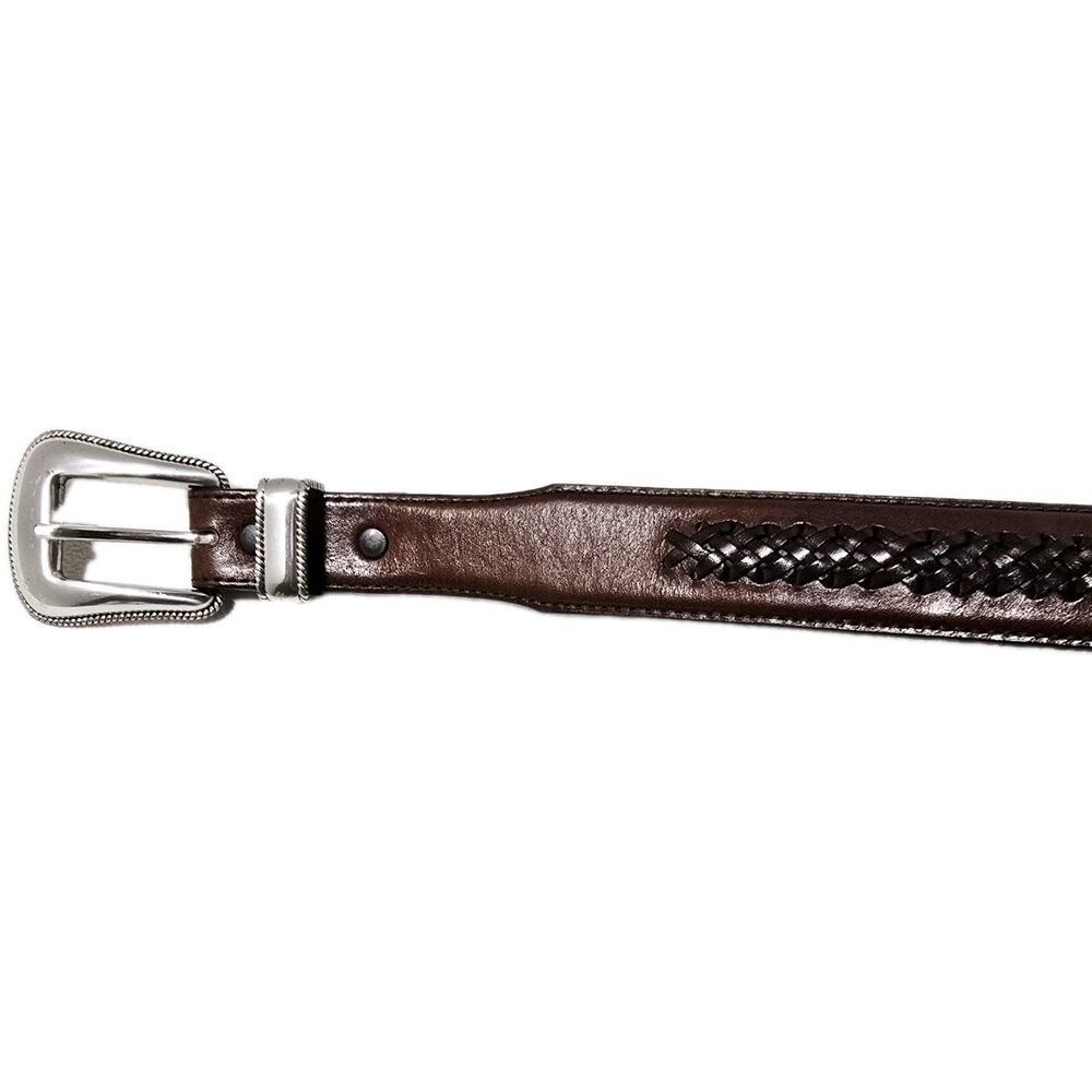 TONY LAMA MEN'S Belt Top Woven LEATHER WESTERN Style #9158L Size 44” - Picture 9 of 11